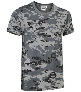 Maglietta con design speciale di camouflage pixelato VALENTO Soldier