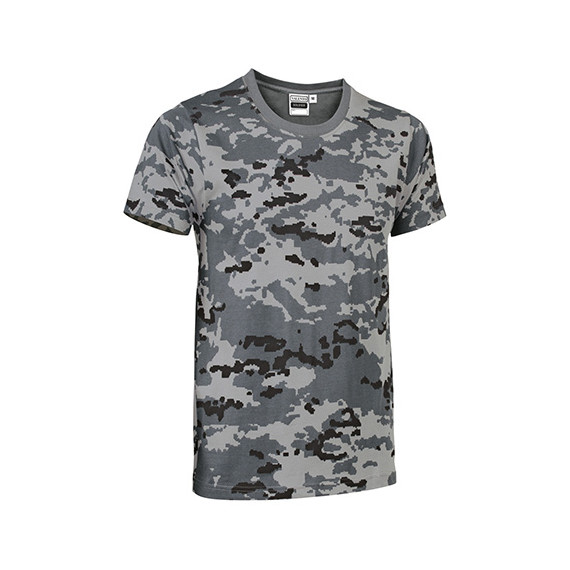 Camiseta com design especial de camuflagem pixelada VALENTO Soldier