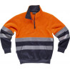 Sweatshirt combined with reflective tapes with interior pockets WORKTEAM C9035