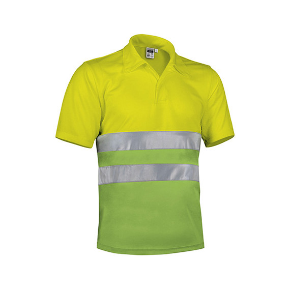 Short sleeve high visibility polo - EN 20471 VALENTO Build