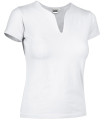 T-shirt da donna a maniche corte con colletto a goccia VALENTO Cancun