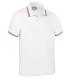 Short-sleeved technical polo with contrasting flag design on the collar and sleeves, made of VALENTO MAASTRICHT polyester fabric