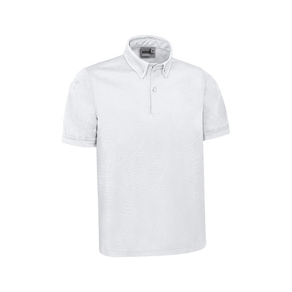 Polo technique à manches courtes, col chemise, design en couleurs unies, tissu technique respirant piqué VALENTO WISCONSIN.