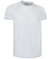 Camiseta técnica de manga curta e gola redonda, tecido de poliéster respirável em malha hexagonal VALENTO CHALLENGE.