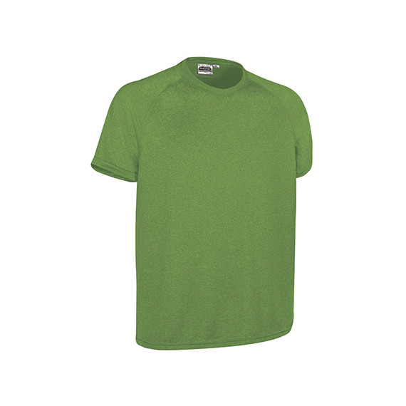 Technisches T-Shirt mit kurzen Raglanärmeln, mit meliertem Design, aus atmungsaktivem Polyesterstoff VALENTO REVOLUTION.