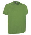 T-shirt tecnica a manica corta raglan, con design mélange vigoré, tessuto in poliestere traspirante VALENTO REVOLUTION.