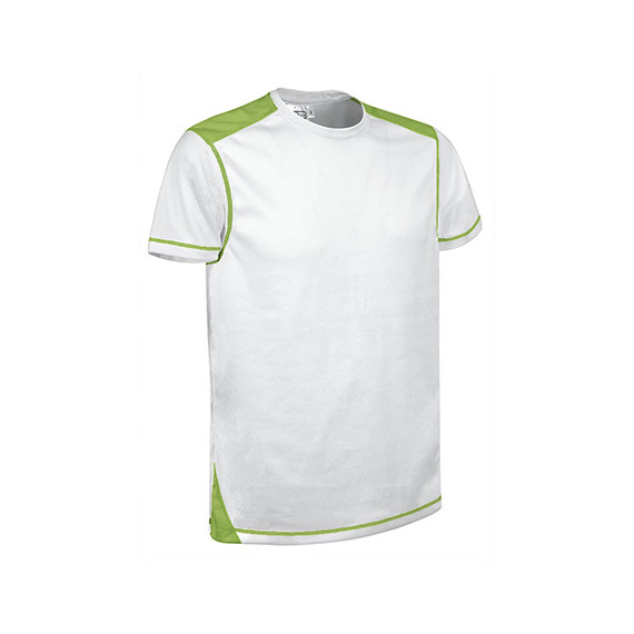 Camiseta de manga bicolor, de poliéster transpirable Bird-Eye VALENTO BRICKPLUS