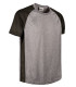 T-shirt tecnica a maniche corte bicolore e collo rotondo, tessuto poliestere traspirante VALENTO LANDA