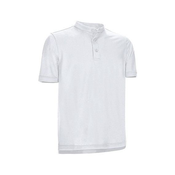 Technisches Poloshirt mit kurzem Arm und Mao-Kragen, in einfarbigen Farben, aus 100% Polyester Piqué-Gewebe mit VALENTO YACHT Lo