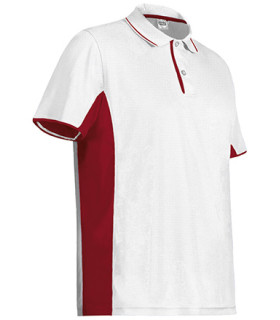 Short-sleeved technical pole and bi-colour design, neck with closure and buttons, 100% polyester VALENTO STRATEGY