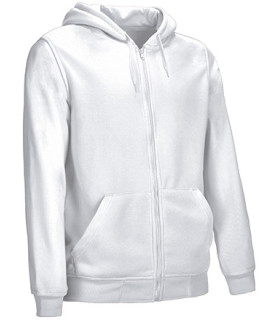 Sweatshirt with double layer hood, full zipper and kangaroo pockets, 100% polyester VALENTO TERRANOVA
