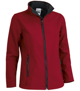 Women's jacket cut-off effect thermal retention, elastic softshell fabric VALENTO CECILE