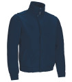 Softshell jacket ideal for security guards, in blue and black, elastic three-layer softshell fabric VALENTO KEEPER.