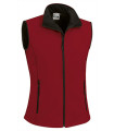 Women's vest with a high collar and fitted cut made of softshell fabric CANDICE VALENTO.