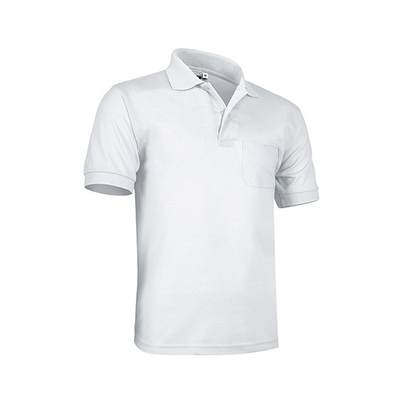 Polo de manga curta com bolso no peito, 100% algodão, disponível em várias cores VALENTO HAWK.