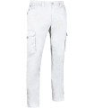 Elastic multi-pocket work pants in neutral colors, made of thick mono-elastic twill VALENTO CHESTNUT.