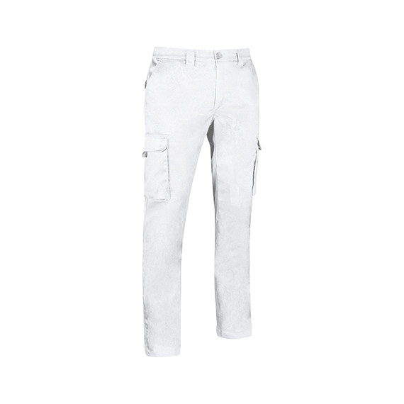Thermal work pants with multiple pockets, in neutral colors, made of thick twill fabric VALENTO NEBRASKA.