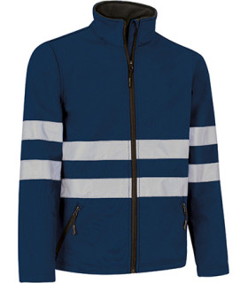 Visibility Softshell Jacket Made, two retro-reflective tapes sewn in torso, back and sleeves VALENTO WUTAN