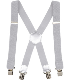Elastic suspenders with X-shaped back and metallic clips TORNASOL VALENTO