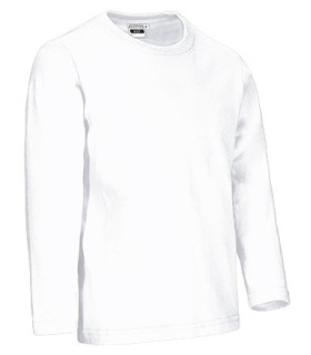 T-shirt enfant à manches longues et col rond en tissu côtelé en coton Ring Spun RUDY VALENTO