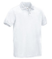 Polo à manches courtes sans poches, sans boutons, col avec fermeture à pressions métalliques, en polyester et coton VALENTO TAME