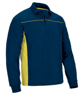 Long-sleeved pole and bi-coloured design with side neutral colors, polyester fabric and cotton VALENT THUNDER