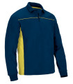 Polo a maniche lunghe e design bicolore con colori neutri laterali, tessuto poliestere e cotone VALENT THUNDER