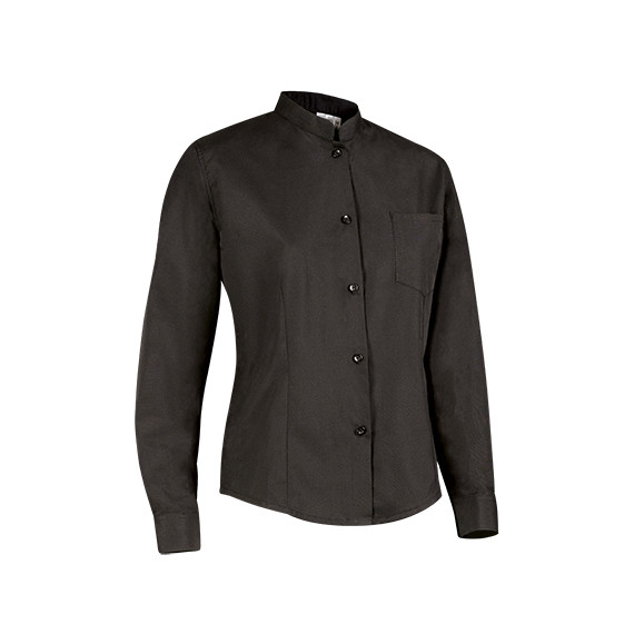 Camicia da donna a maniche lunghe con taschino, in poliestere e cotone VALENTO SHARON