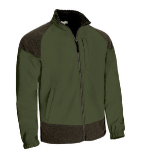 Softshell jacket with reinforcements extra-resistent and waterproof bicolor design VALENTO CALEDONIA