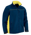 Softshell jaqueta bicolor 3 bolsos com interior polar combinado, cores vivas THUNDER VALENT