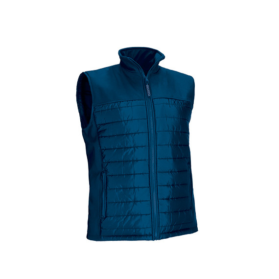 Chaleco acolchado con bolsillos, cuello alto y cintura recta, tejido acolchado y softshell en canesú VALENTO MULHOLLAND