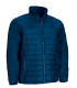 Casaco acolchoado com bolsos, punhos com fecho de borracha, em azul e preto, tecido softshell no canesú VALENTO LARIDON.