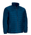 Casaco acolchoado com bolsos, punhos com fecho de borracha, em azul e preto, tecido softshell no canesú VALENTO LARIDON.