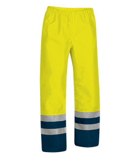 Pantaloni impermeabili ad alta visibilità, con nastro retro-riflettente termicamente fissato EN 20471 e EN 343 VALENTO NARVIK
