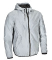 Hooded silver windbreaker VALENTO STARDUST