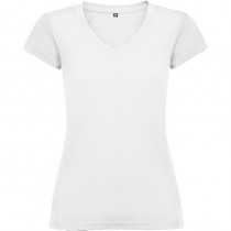 Camiseta de mujer manga corta escote en cuello de pico VICTORIA CA6646