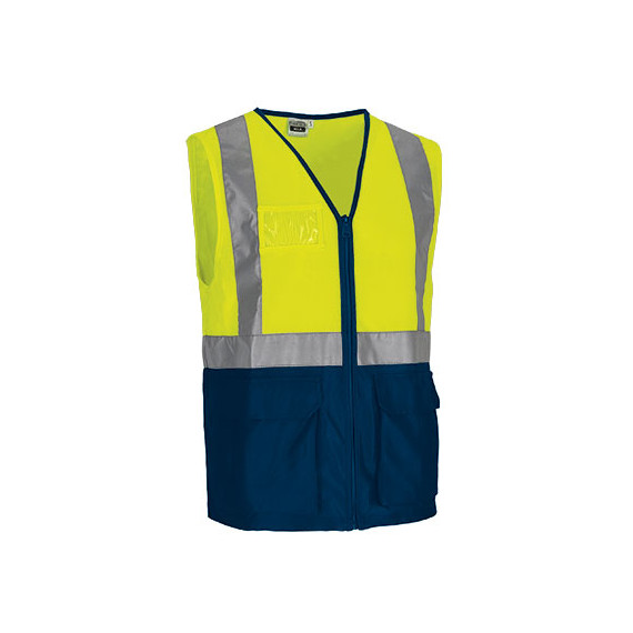 Bicolor Reflective Weste mit Kennung und Taschen Valento Wulik