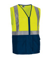 Bicolor reflective vest with identifier and pockets VALENTO WULIK