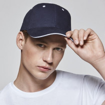 Hat 6 panels with sandwich in contrast panel go7008