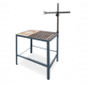 Table robuste avec support de briques de chamote et d'angle en acier KEMPER