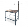 Table robuste avec support en briques réfractaires et angle en acier KEMPER.