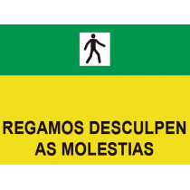 Sinais de frasco desconforto de desculpas galego de PVC