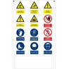 Bannière multiple personnalisée œuvre (signaux d'obligation) 700x1100 mm SEKURECO