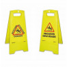 Panneau Jaune avec texte en catalan Attention Sol Humide 620mm de hauteur SEKURECO