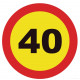 PVC-Limite-Straßensignale limit 40km