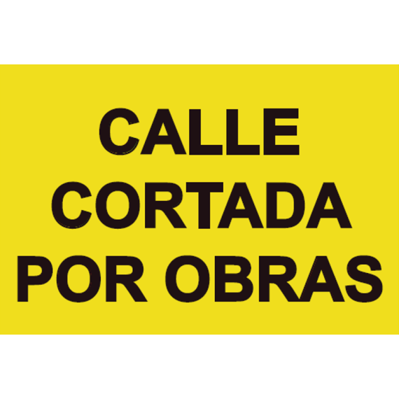 PVC Road Sinais Calle Cortado por obras