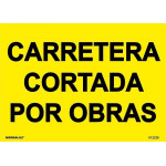 Señales Viales PVC Carretera Cortada Por Obras