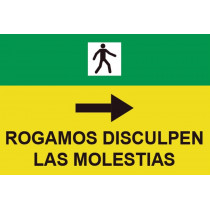 Sinais de trânsito PVC Por favor, peça desculpas por desconforto