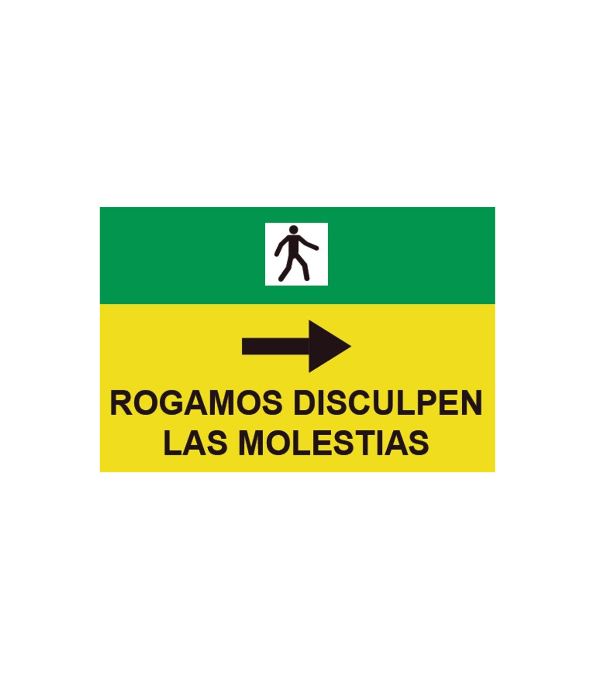 PVC Traffic Signs We apologize for the inconvenience right arrow 500 x ...