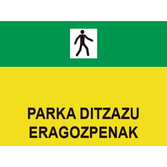 Segni di fiala PVC Euskera Parka Ditzazu Erogozpenak
